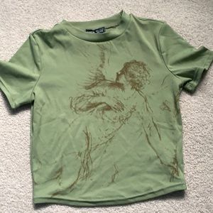 Green shirt y2k style